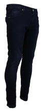 Blue Cotton Tapered Slim Fit Men Casual Denim Jeans Acht