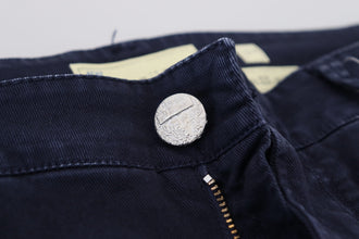 Blue Cotton Tapered Slim Fit Men Casual Denim Jeans Acht