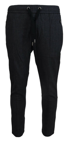 Gray Cotton Jogger Men Pants Dolce & Gabbana