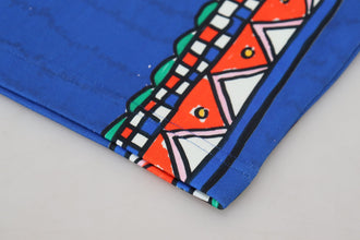 Blue Cotton Printed Bermuda Shorts Dolce & Gabbana