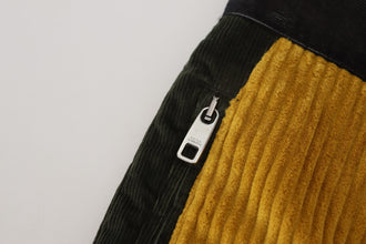 Black Yellow Cotton Men Pants Dolce & Gabbana
