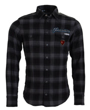 Black Gray Check Men Long Sleeves Shirt Dolce & Gabbana