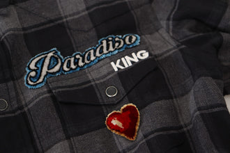 Black Gray Check Men Long Sleeves Shirt Dolce & Gabbana