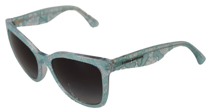 Blue DG4190 Lace Crystal Acetate Butterfly Sunglasses Dolce & Gabbana