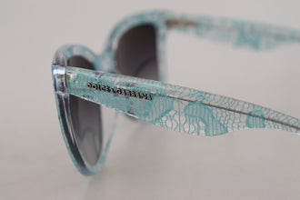 Blue DG4190 Lace Crystal Acetate Butterfly Sunglasses Dolce & Gabbana