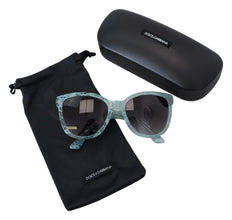Blue DG4190 Lace Crystal Acetate Butterfly Sunglasses Dolce & Gabbana