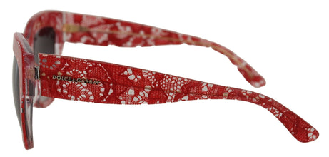 Red DG4231F Lace Acetate Rectangle Shades Sunglasses Dolce & Gabbana