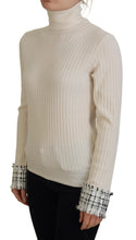 Ivory Turtleneck Distressed Cuff Pullover Sweater Dolce & Gabbana