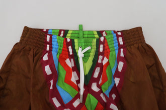Multicolor Printed Men Beachwear Shorts Swimwear Dsquared²