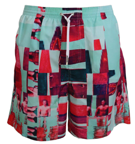 Multicolor Printed Beachwear Shorts Swimwear Dsquared²