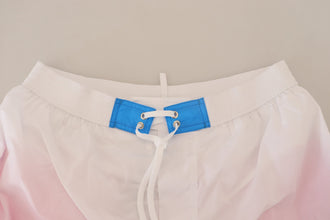 White Pink Logo Print Men Beachwear Shorts Swimwear Dsquared²
