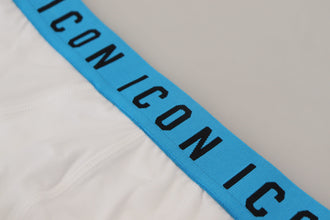 White Icon Logo Cotton Stretch Men Brief Underwear Dsquared²