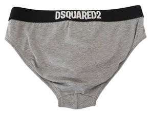 Gray DSURF Logo Cotton Stretch Men Brief Underwear Dsquared²