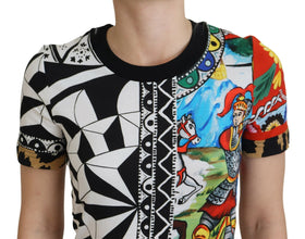 Multicolor Printed Women Exclusive Shirt Top Dolce & Gabbana
