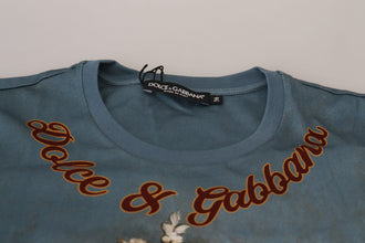 Multicolor DG Logo Angel Printed Shirt Top Dolce & Gabbana