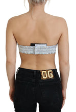 Silver Holographic Effect Bustier Brassiere Top Dolce & Gabbana