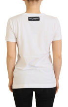 T-shirt Top White Textured Short Sleeve Dolce & Gabbana
