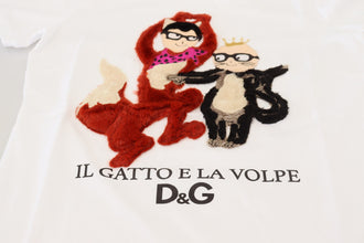 T-shirt Top White Textured Short Sleeve Dolce & Gabbana