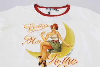 White Printed Short Sleeves Pullover Top Dolce & Gabbana