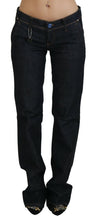Blue Low Waist Straight Denim Pants Jeans Costume National