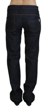 Blue Low Waist Straight Denim Pants Jeans Costume National