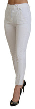 White High Waist Tapered Women Pants Dondup