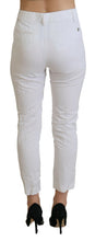 White High Waist Tapered Women Pants Dondup