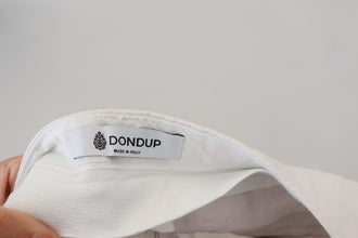 White High Waist Tapered Women Pants Dondup