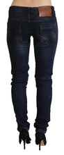Blue Low Waist Slim Fit Women Denim Jeans Acht