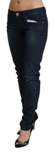 Blue Low Waist Slim Fit Women Denim Jeans Acht