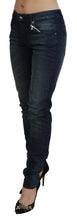 Blue Washed Low Waist Slim Fit Cotton Denim Jeans Acht