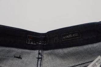 Blue Washed Low Waist Slim Fit Cotton Denim Jeans Acht
