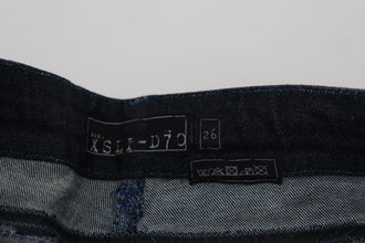 Dark Blue Low Waist Slim Fit Women Denim Jeans Acht