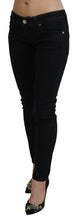 Black Low Waist Slim Fit Cotton Denim Jeans Acht