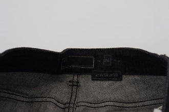Black Low Waist Slim Fit Cotton Denim Jeans Acht