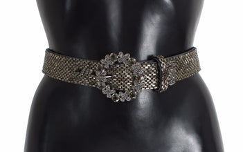 Multicolor Wide Crystal Buckle Sequined Belt Dolce & Gabbana