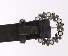 Multicolor Wide Crystal Buckle Sequined Belt Dolce & Gabbana