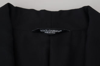 Black Robe Striped DG Patch Jacket Men Blazer Dolce & Gabbana