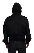 Black Nylon Hooded Full Zip Men Coat Jacket Dolce & Gabbana