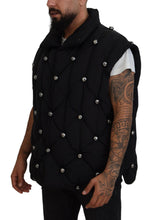 Black Sleeveless DG Metal Embellishment Jacket Dolce & Gabbana