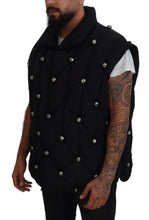 Black Sleeveless DG Metal Embellishment Jacket Dolce & Gabbana