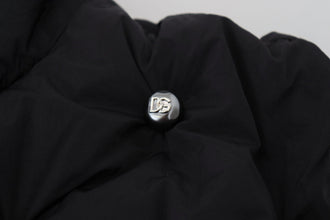 Black Sleeveless DG Metal Embellishment Jacket Dolce & Gabbana