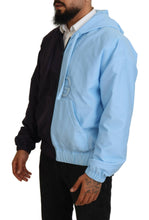 Black Blue DG Hooded Full Zip Men Jacket Dolce & Gabbana