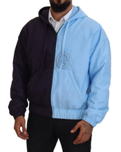 Black Blue DG Hooded Full Zip Men Jacket Dolce & Gabbana