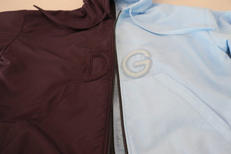 Black Blue DG Hooded Full Zip Men Jacket Dolce & Gabbana
