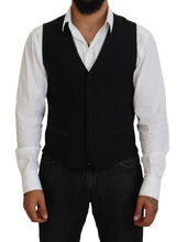 Black Virgin Wool Waistcoat Formal Vest Dolce & Gabbana