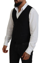 Black Virgin Wool Waistcoat Formal Vest Dolce & Gabbana
