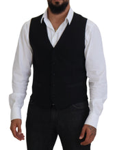 Black Virgin Wool Waistcoat Formal Vest Dolce & Gabbana