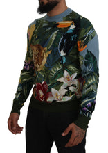 Multicolor Jungle Wool Pullover Logo Sweater Dolce & Gabbana