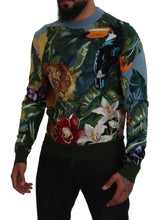 Multicolor Jungle Wool Pullover Logo Sweater Dolce & Gabbana